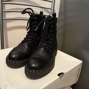 ALDO's Gwemma combat boots with a staple studded